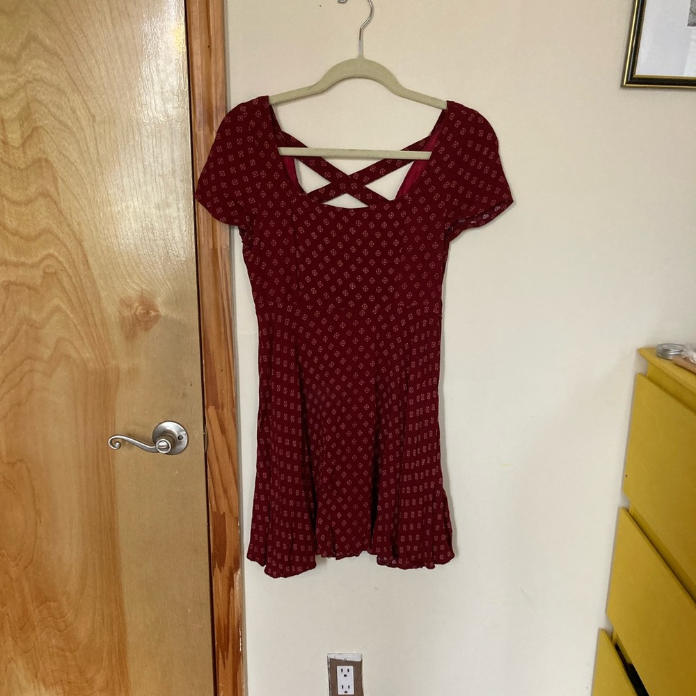 Red minidress, urban outfitters